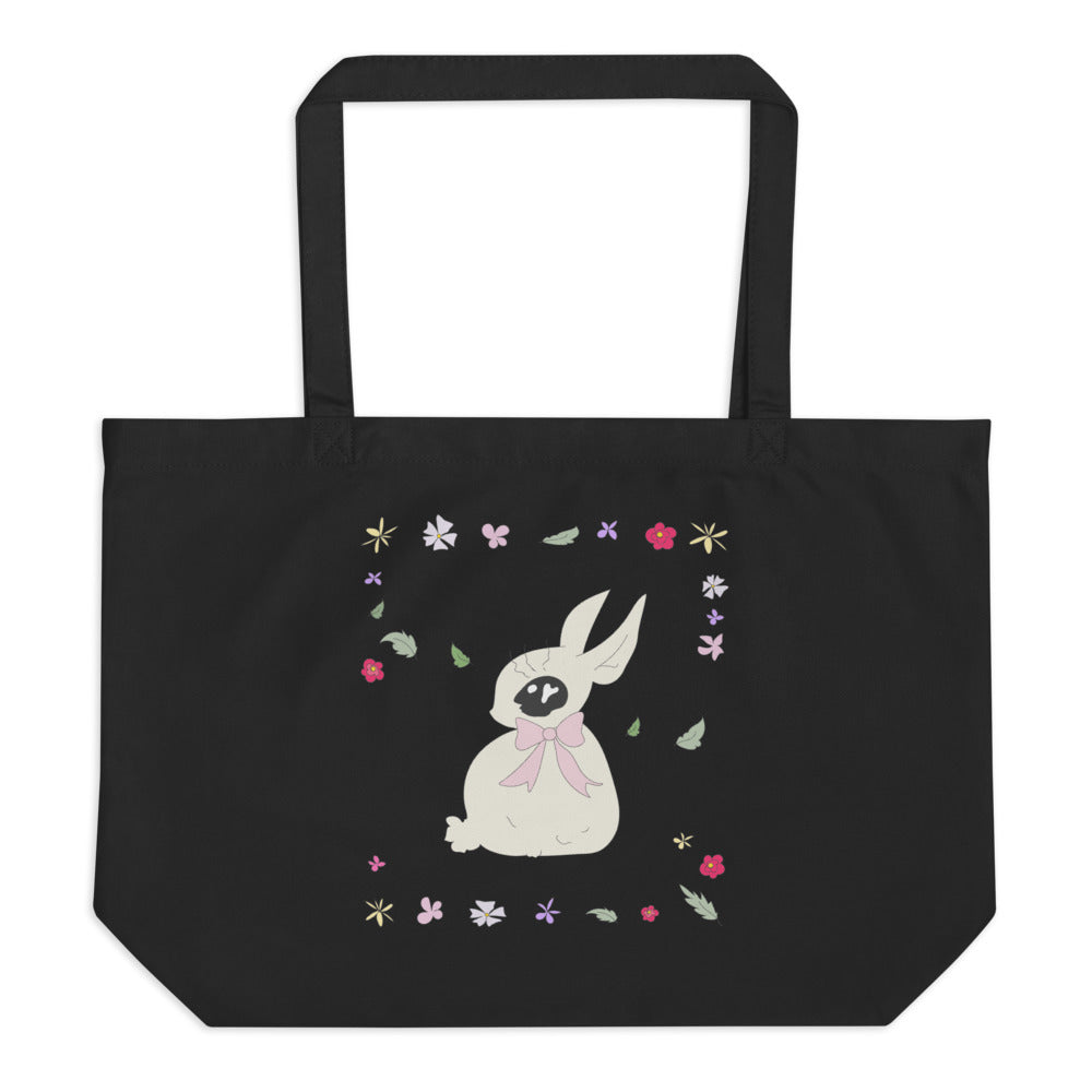 Grocery Bunny 𔓘 Large Organic Tote Bag