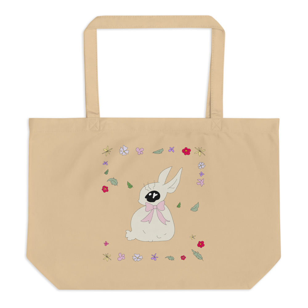 Grocery Bunny 𔓘 Large Organic Tote Bag