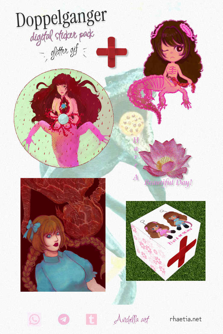 Clipart Sticker Pack della Ninfa Affamata, Anchilla art