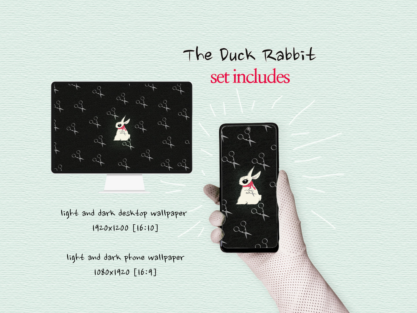 Duck Rabbit Wallpaper Set