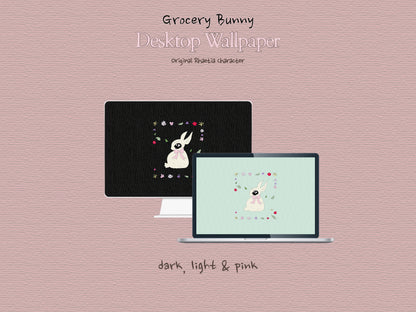 Grocery Bunny Wallpapers Set