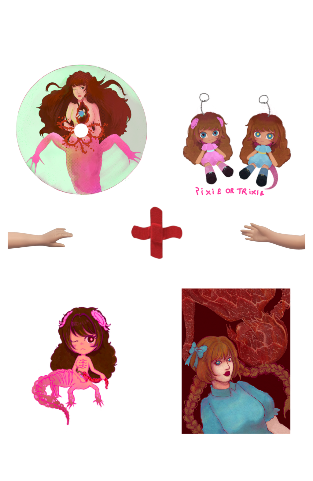 Hungry Nymph Stickers Sheet - Illustrations by Anchilla