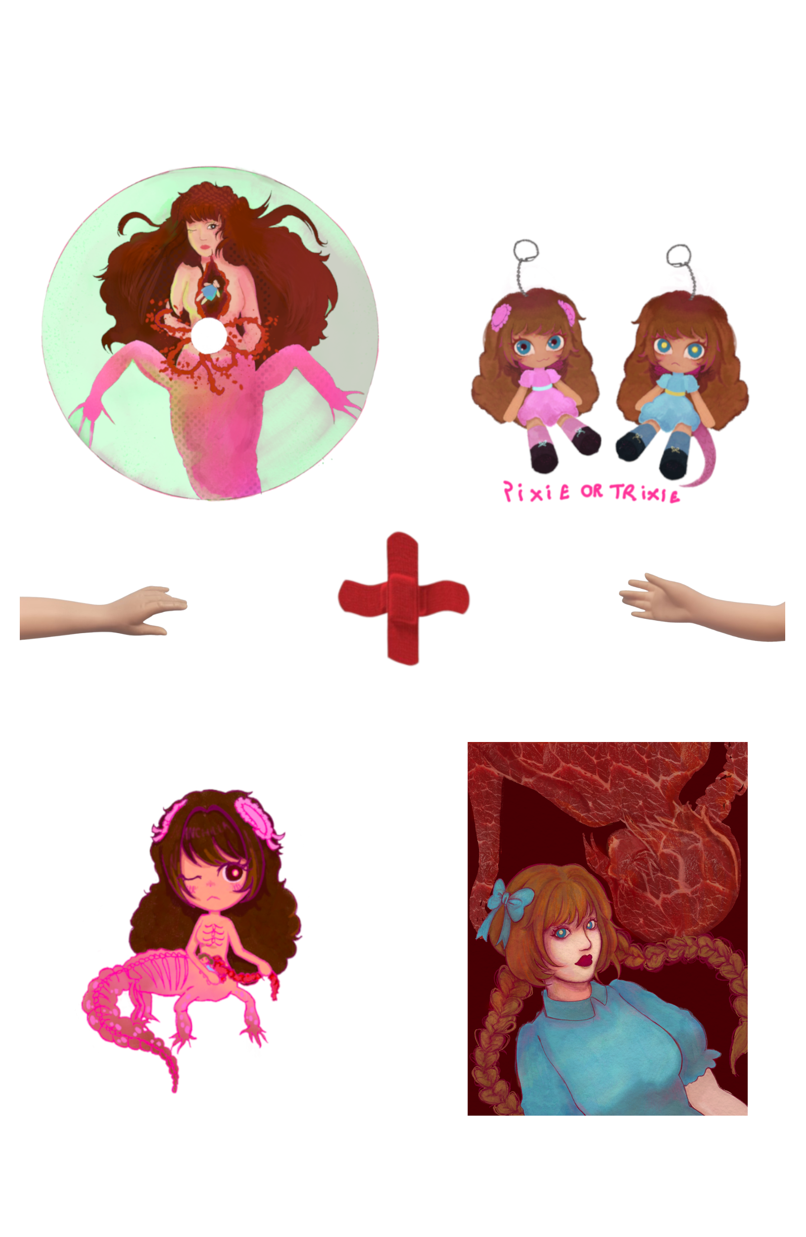 Hungry Nymph Stickers Sheet - Illustrations by Anchilla