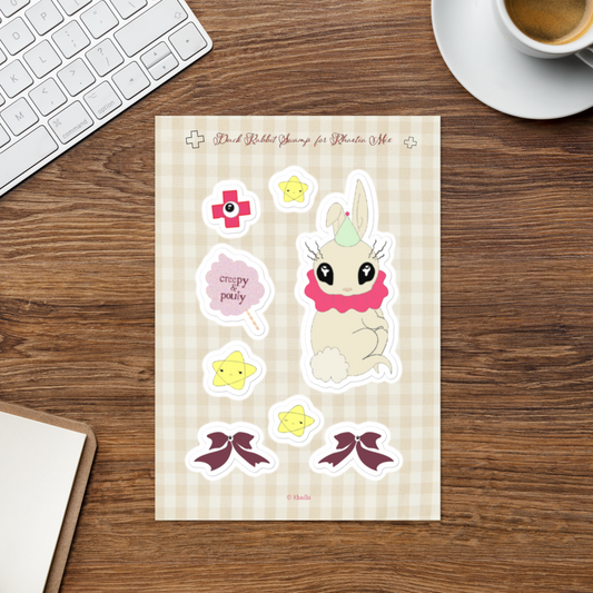 Rabbit Duck Clown Sticker sheet