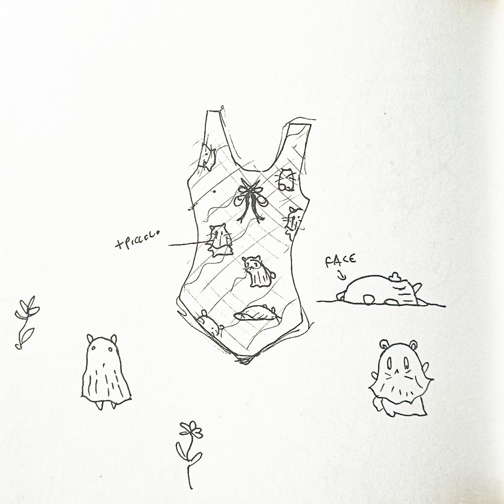 Ghost Hamster One-Piece Swimsuit