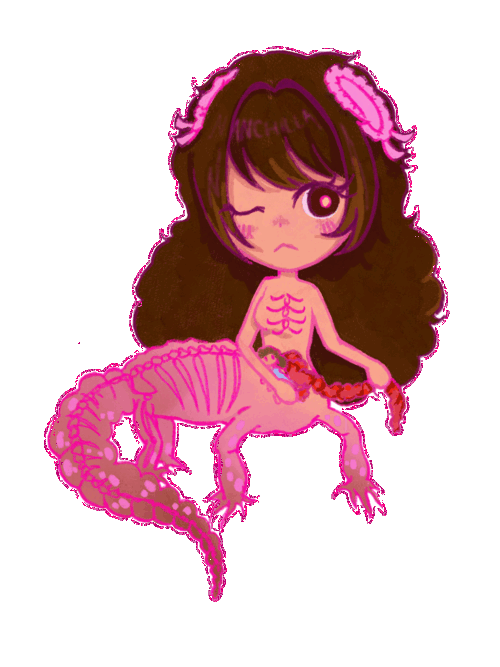 Hungry Nymph Clipart Sticker Pack, Anchilla art